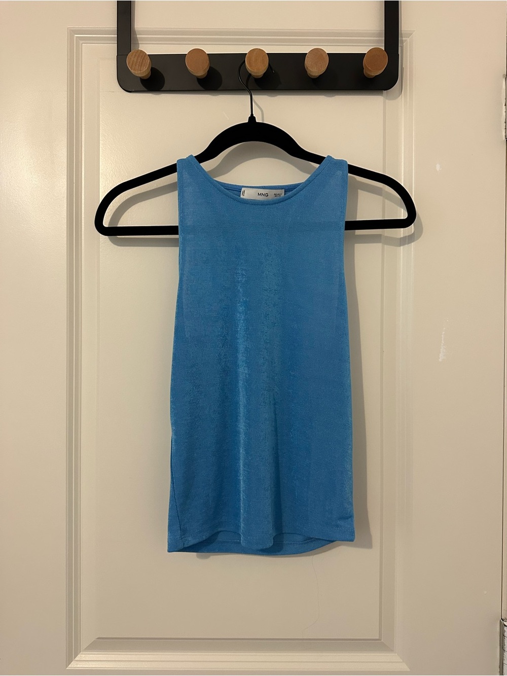 Mango Sky Blue Sleeveless Tank Top